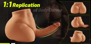 Adult Doll Huge & Flexible Dildo with Abdominal Muscles and Tight Anal for Solo Couples Fun Sex Doll Torso 