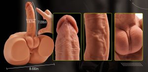 Adult Doll Huge & Flexible Dildo with Abdominal Muscles and Tight Anal for Solo Couples Fun Sex Doll Torso